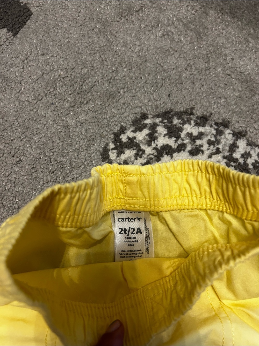 Carter's Bright Yellow Elastic-Waist Toddler Shorts